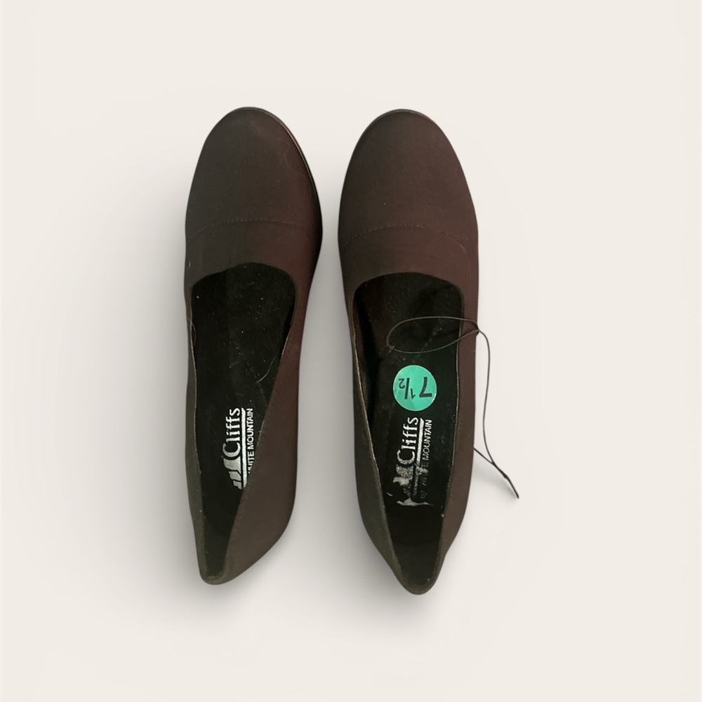 Black round toe heel block new 7.5 women’s